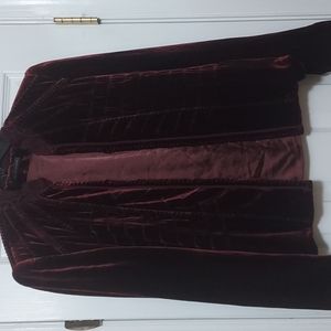 Elie Tahari Maroon Velvet Jacket